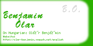 benjamin olar business card